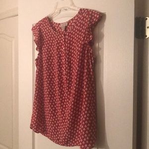 Red and white blouse